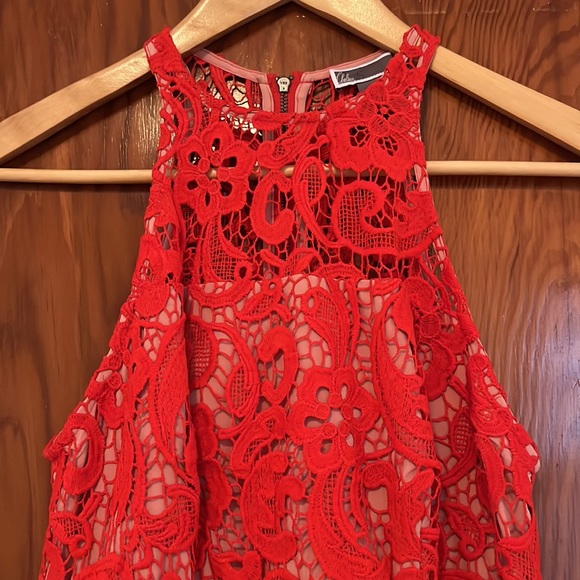 Chelsea28 red lace dress - Picture 3 of 6